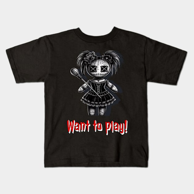 dead doll 3.0 Kids T-Shirt by Out of the world